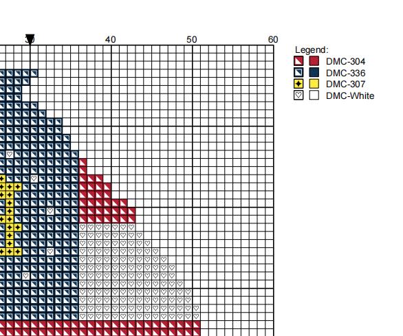 Georgia Outline Needlepoint Pattern | Southern State Flag Chart (Digital Download)