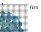 DIY Needlepoint Blue Scallop Shell Pattern | Digital Chart for Painting Your Own Canvas | Easy Needlepoint PDF | Instant Download | 18 Mesh