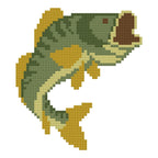 DIY Needlepoint Jumping Largemouth Bass | Digital Chart for Painting Your Own Canvas | Easy Needlepoint PDF | Instant Download | 18 Mesh