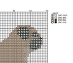 DIY Needlepoint Pug (Tan) Dog Pattern | Digital Chart for Painting Your Own Canvas| Easy Needlepoint PDF | Instant Download | 18 Mesh