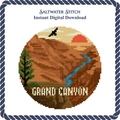 DIY Needlepoint US National Park Grand Canyon Ornament | Digital Chart for Painting Your Own Canvas | Easy Needlepoint PDF | Instant Download | 18 Mesh