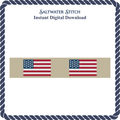 Khaki American Flag Key Fob