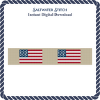 Khaki American Flag Key Fob