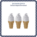 3 Cones Vanilla (Soft Serve)