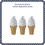 3 Cones Vanilla (Soft Serve)