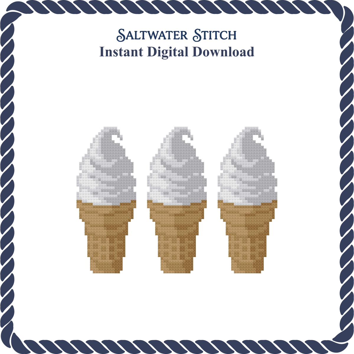 3 Cones Vanilla (Soft Serve)