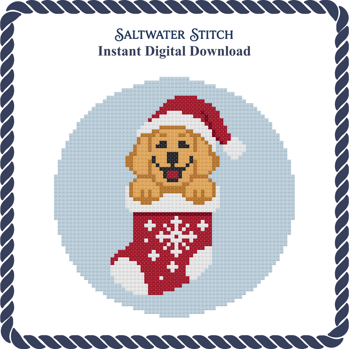 Puppy in a Christmas Stocking Ornament