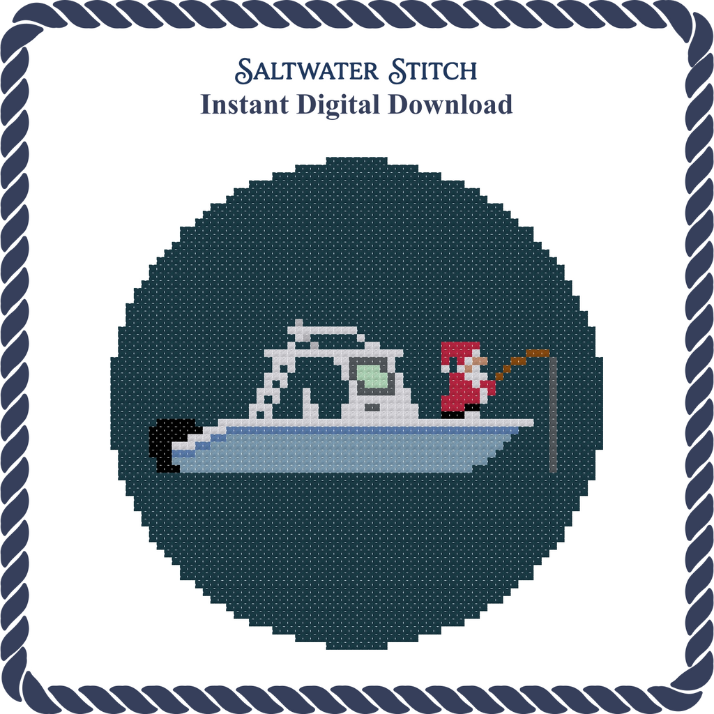 Santa Fishing Ornament
