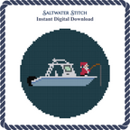 Santa Fishing Ornament