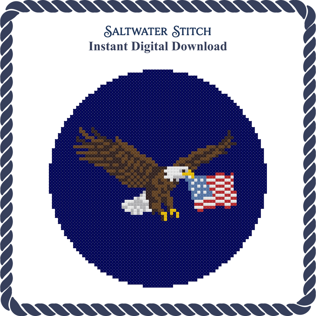 Eagle With Flag Ornament
