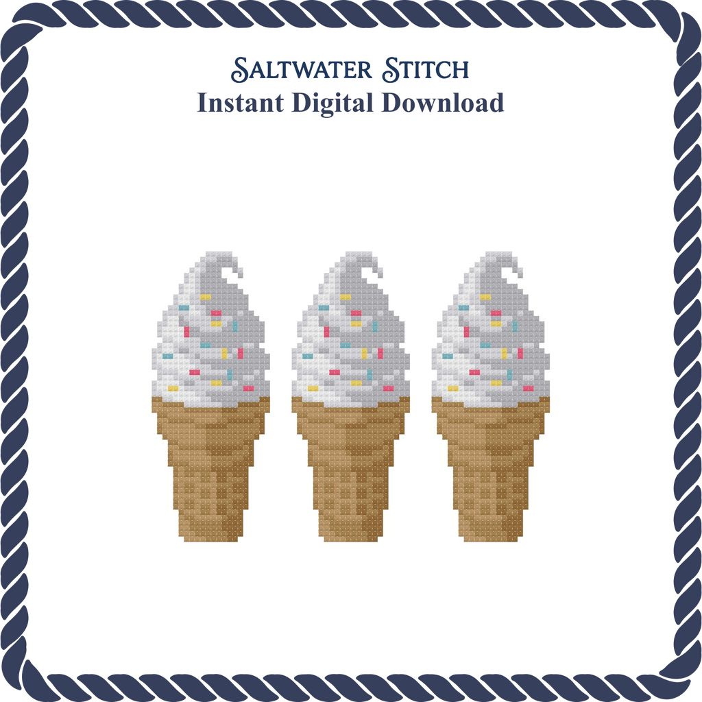 3 Cones Vanilla Rainbow