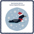 Loon with Santa Hat Ornament