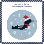 Loon with Santa Hat Ornament
