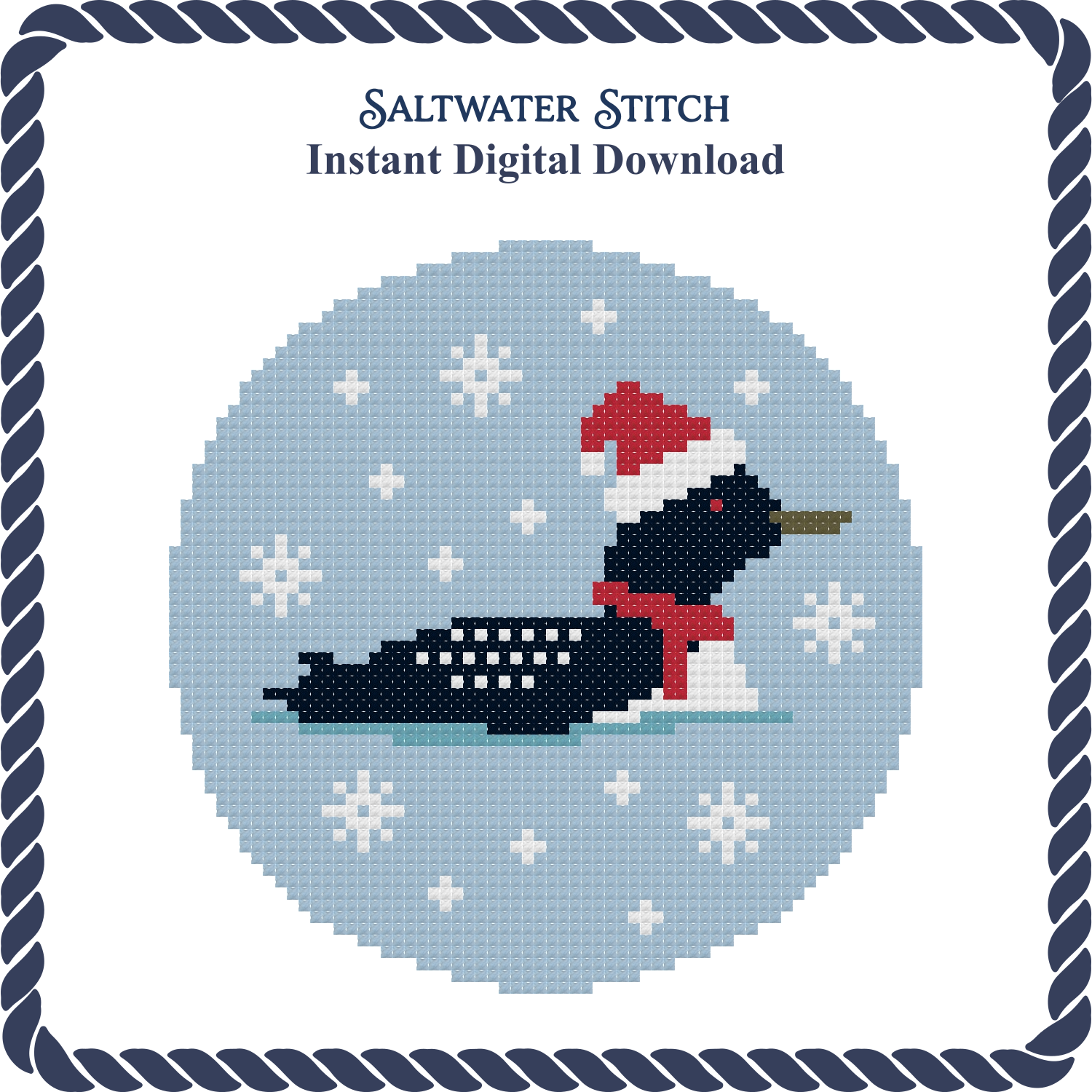 Loon with Santa Hat Ornament