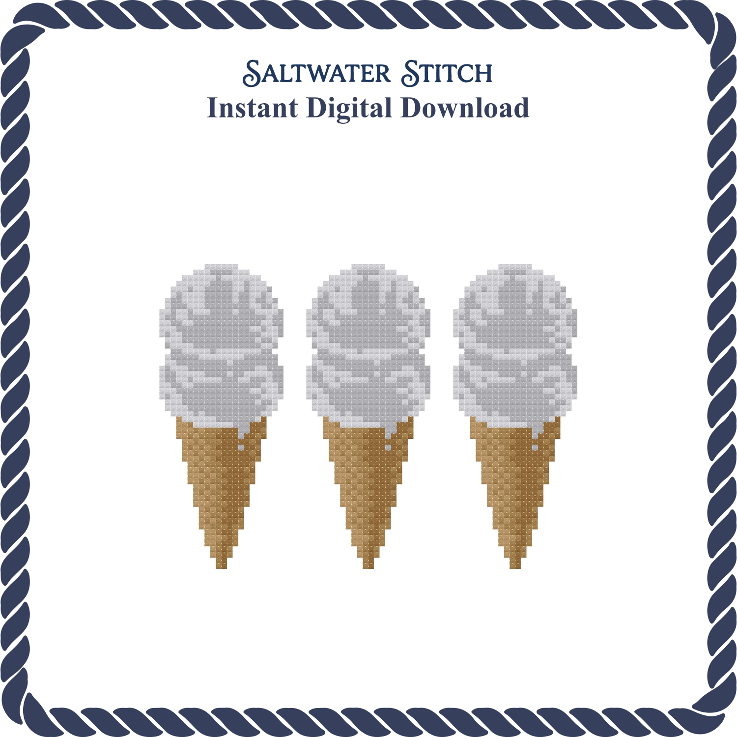3 Cones Vanilla