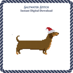 Dachshund in Santa Hat