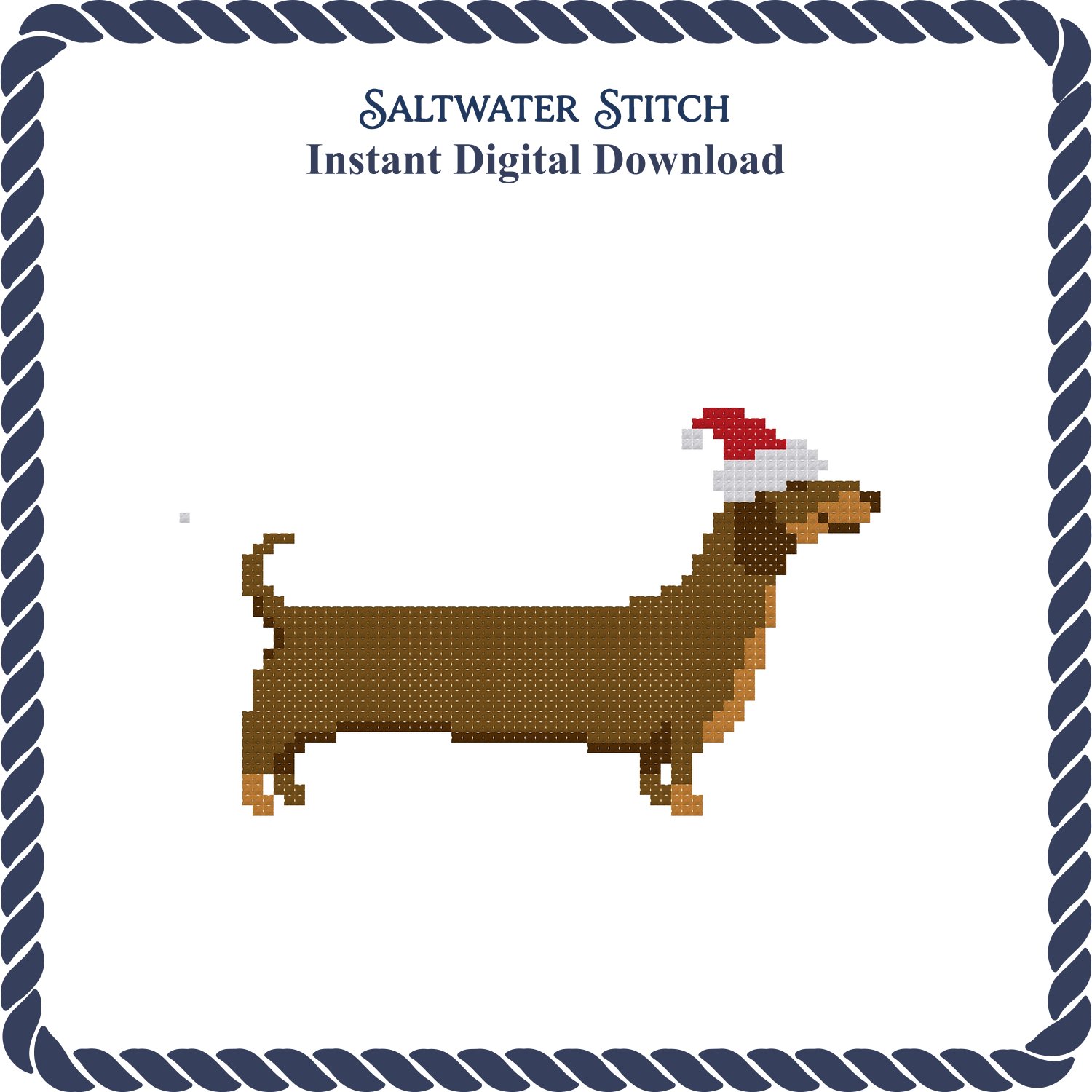 Dachshund in Santa Hat