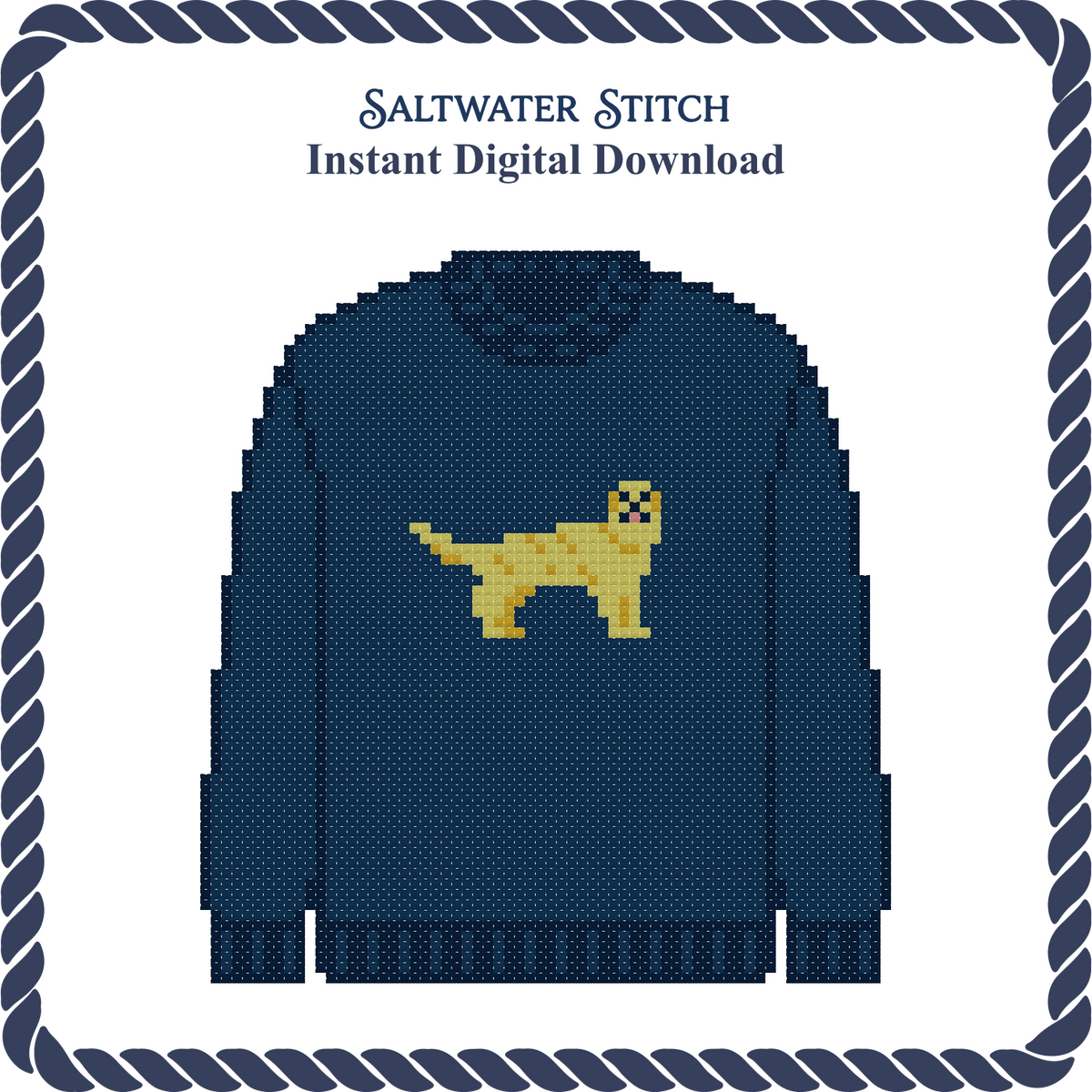 Golden Retriever Sweater (Navy)