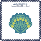 Multicolored Scallop Shell 1