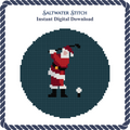 Santa Golfing Ornament