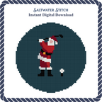 Santa Golfing Ornament
