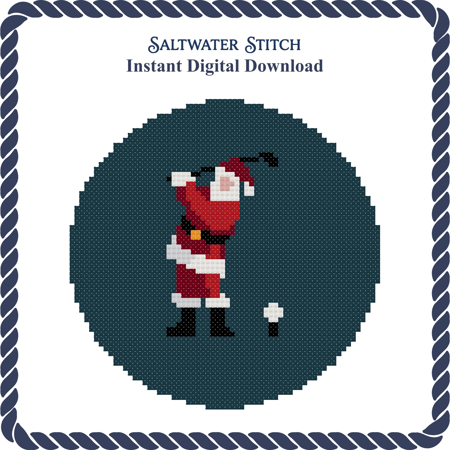 Santa Golfing Ornament
