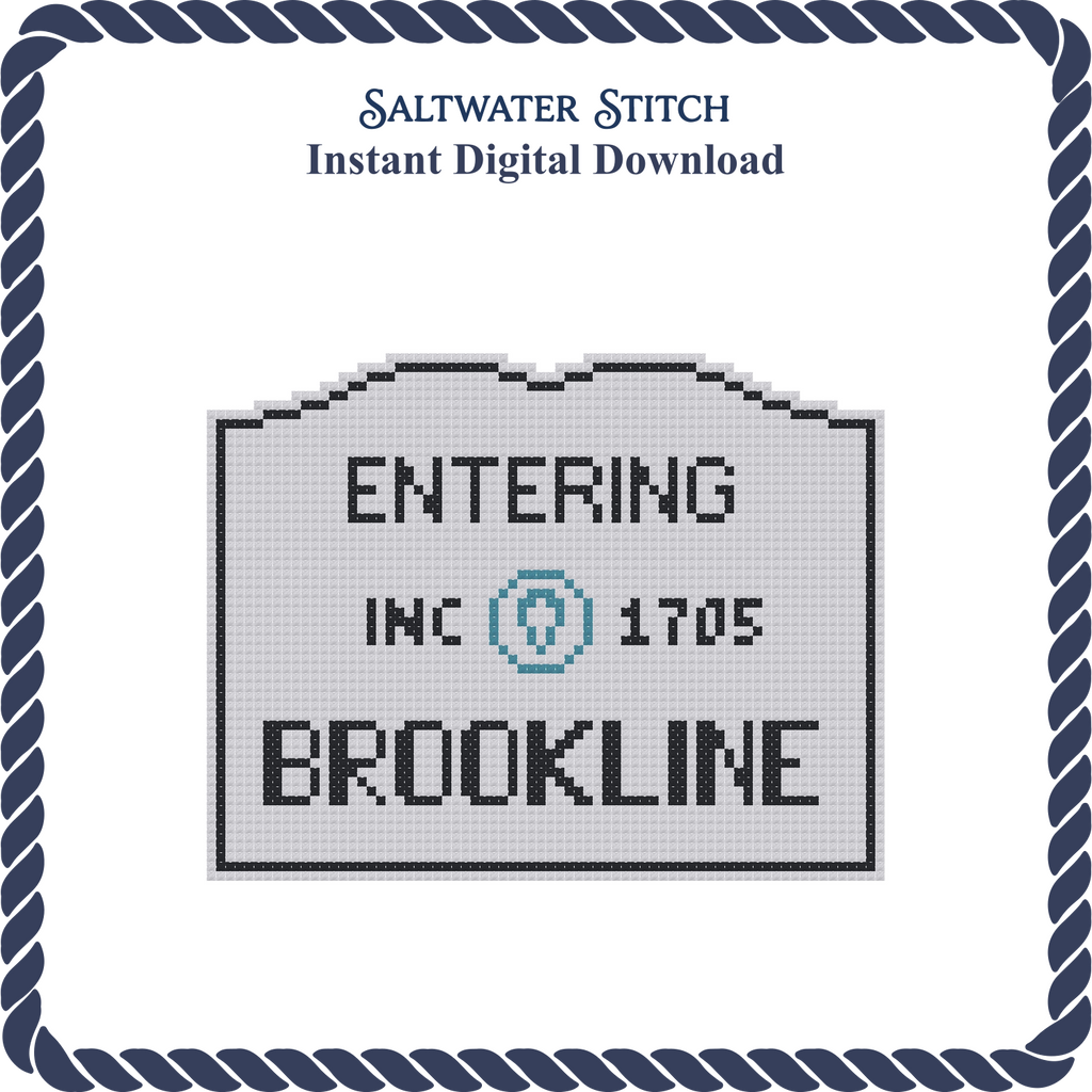 MA Welcome Sign - Brookline