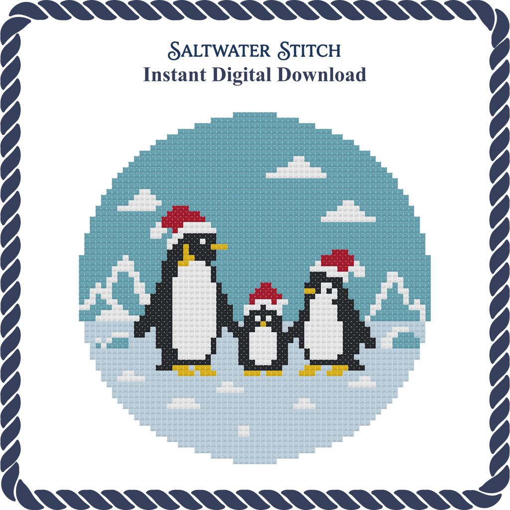 Penguin Family Christmas Ornament