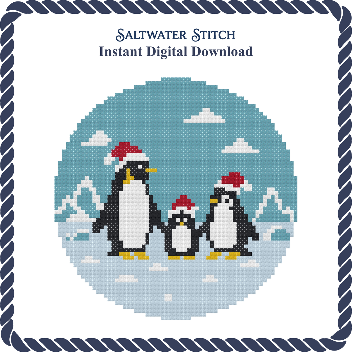 Penguin Family Christmas Ornament