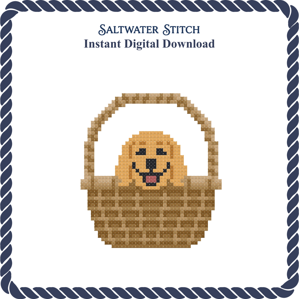 Puppy in a Basket