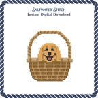 Puppy in a Basket