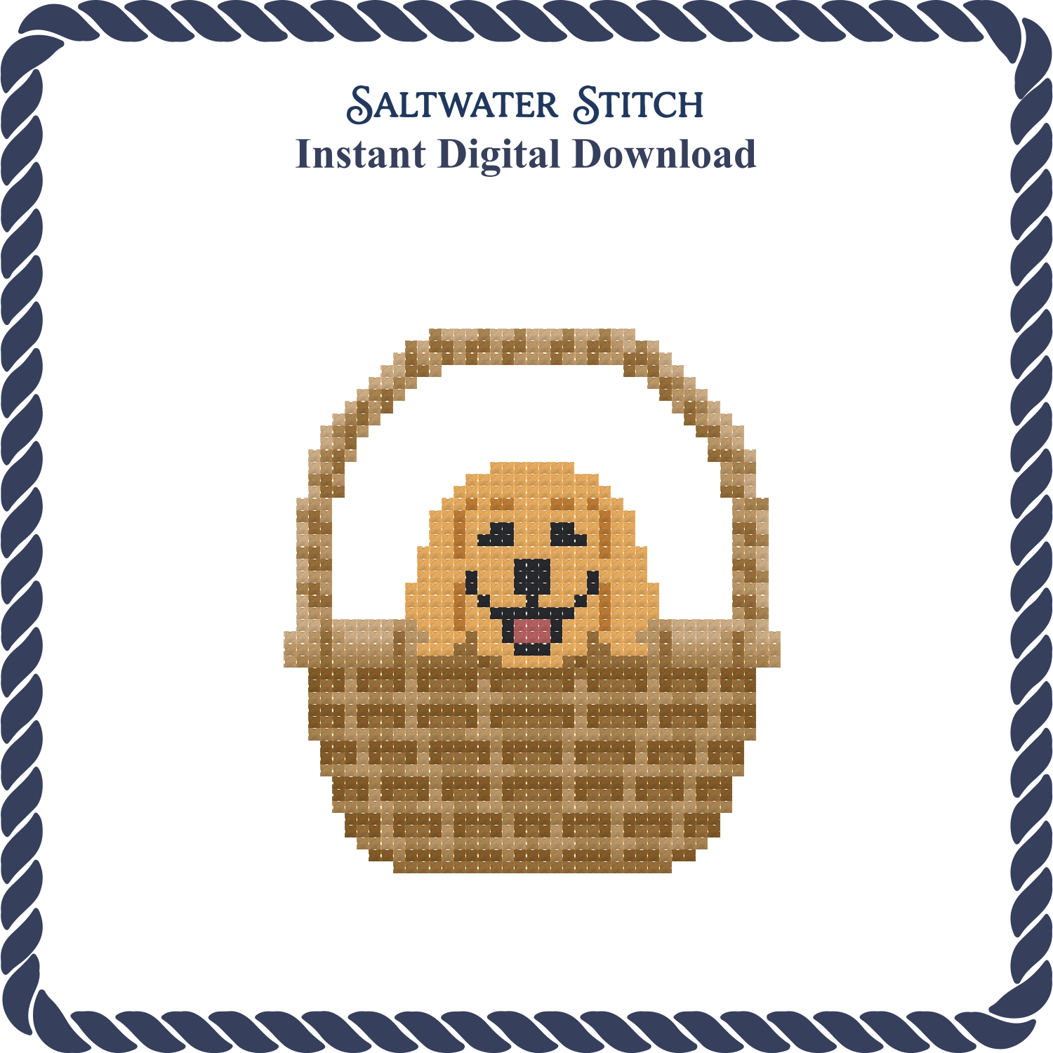 Puppy in a Basket