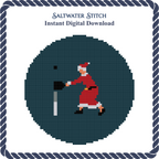 Mrs. Claus Playing Pickleball Ornament