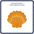 Tangerine Scallop Shell