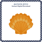 Tangerine Scallop Shell