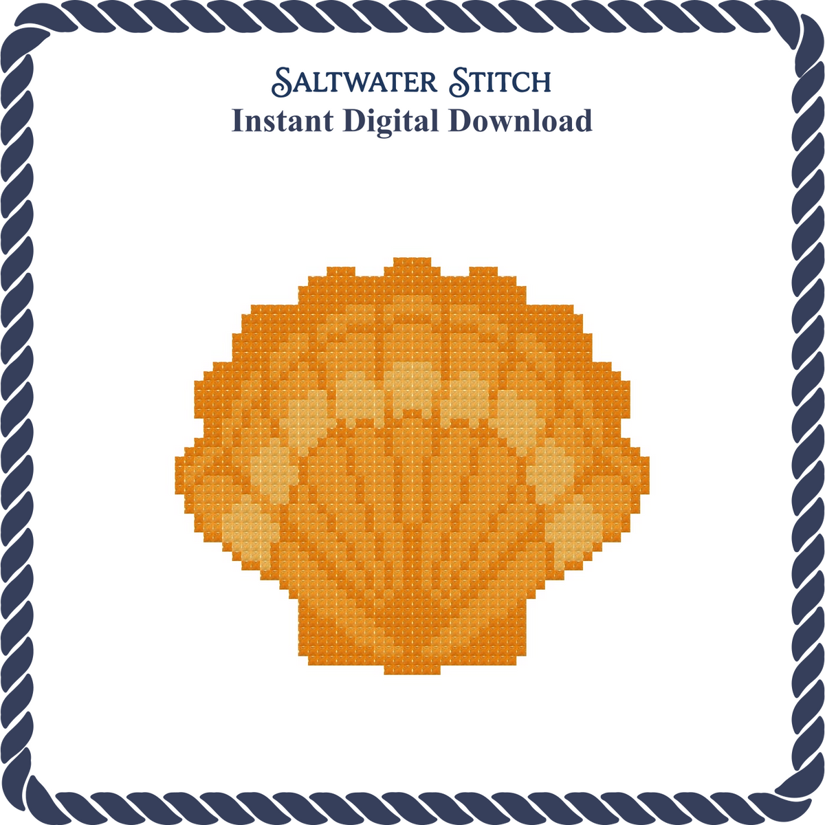 Tangerine Scallop Shell