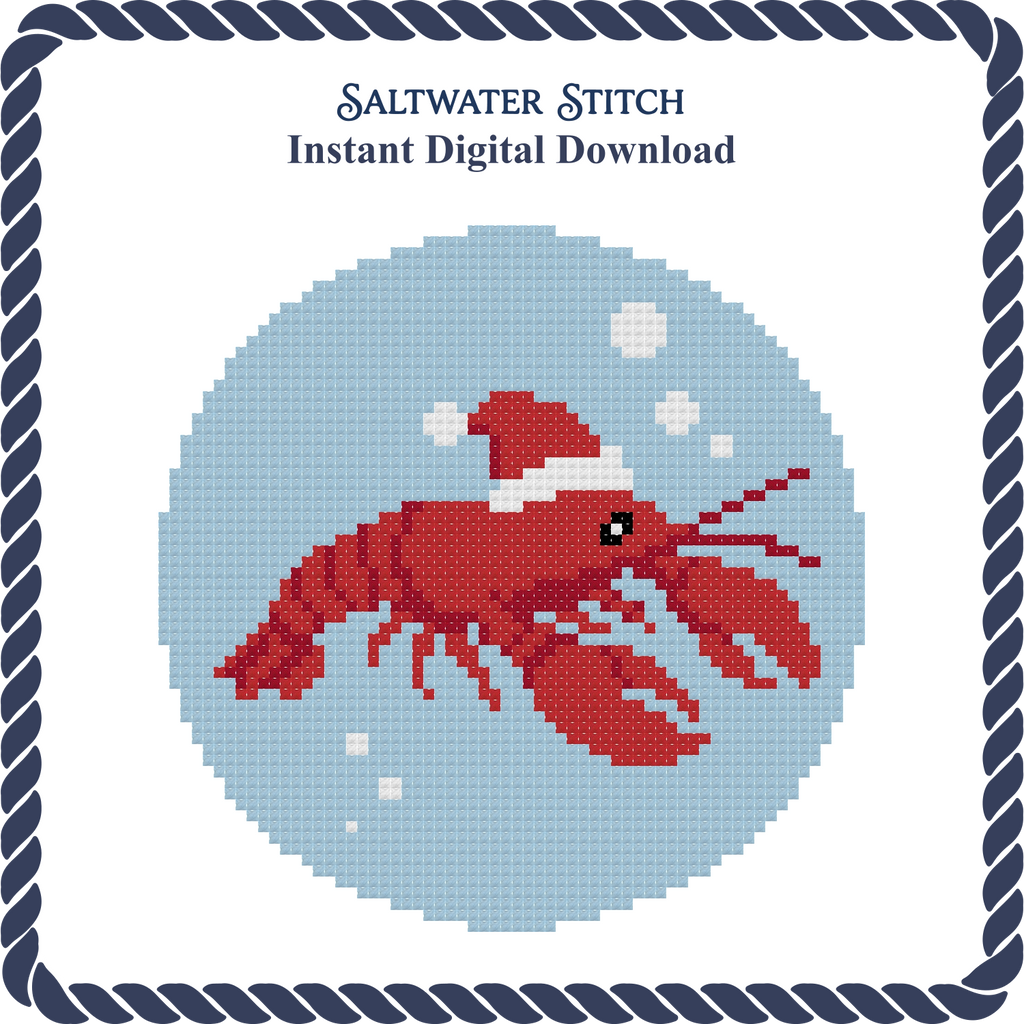 Lobster With Santa Hat Ornament