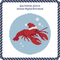 Lobster With Santa Hat Ornament