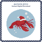 Lobster With Santa Hat Ornament