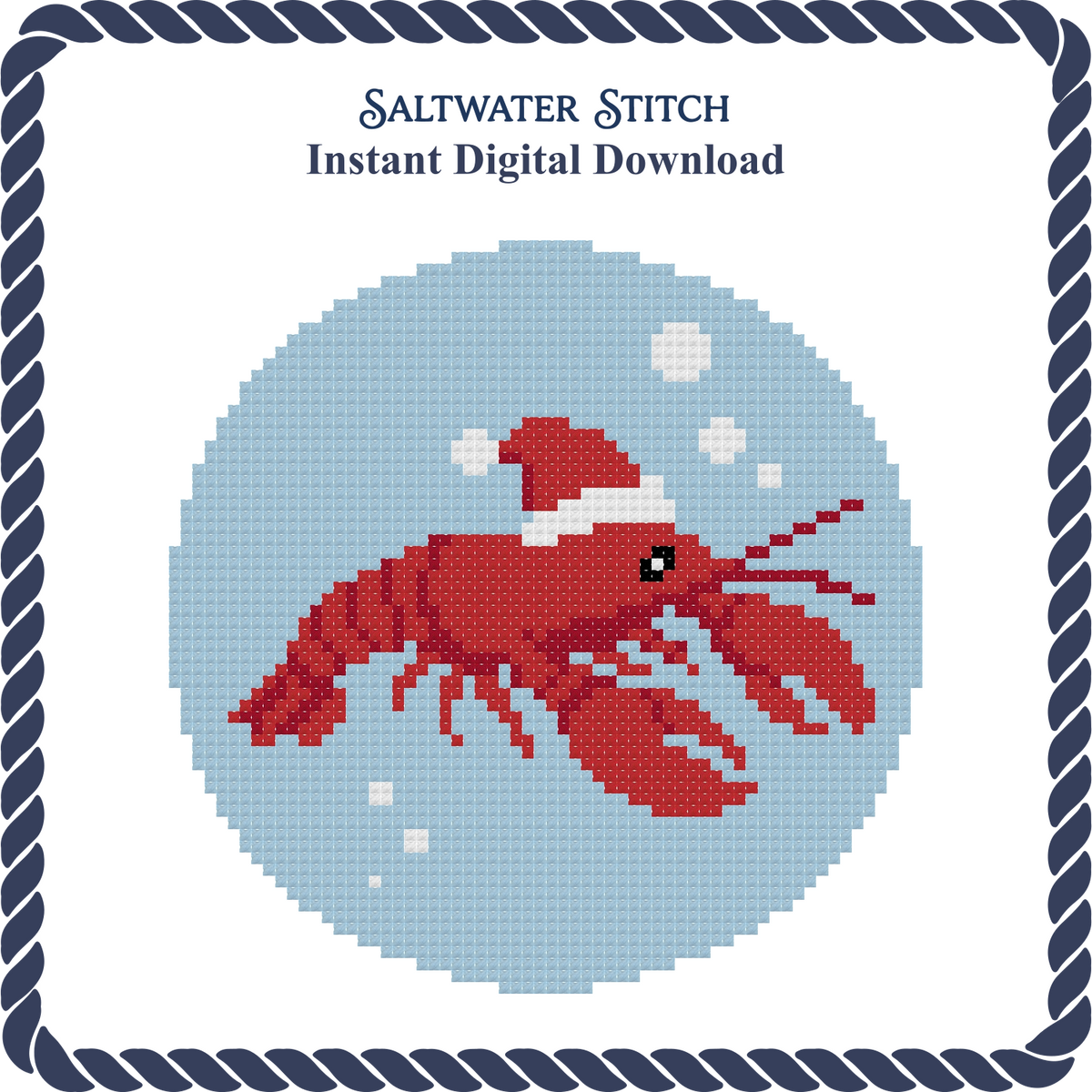 Lobster With Santa Hat Ornament