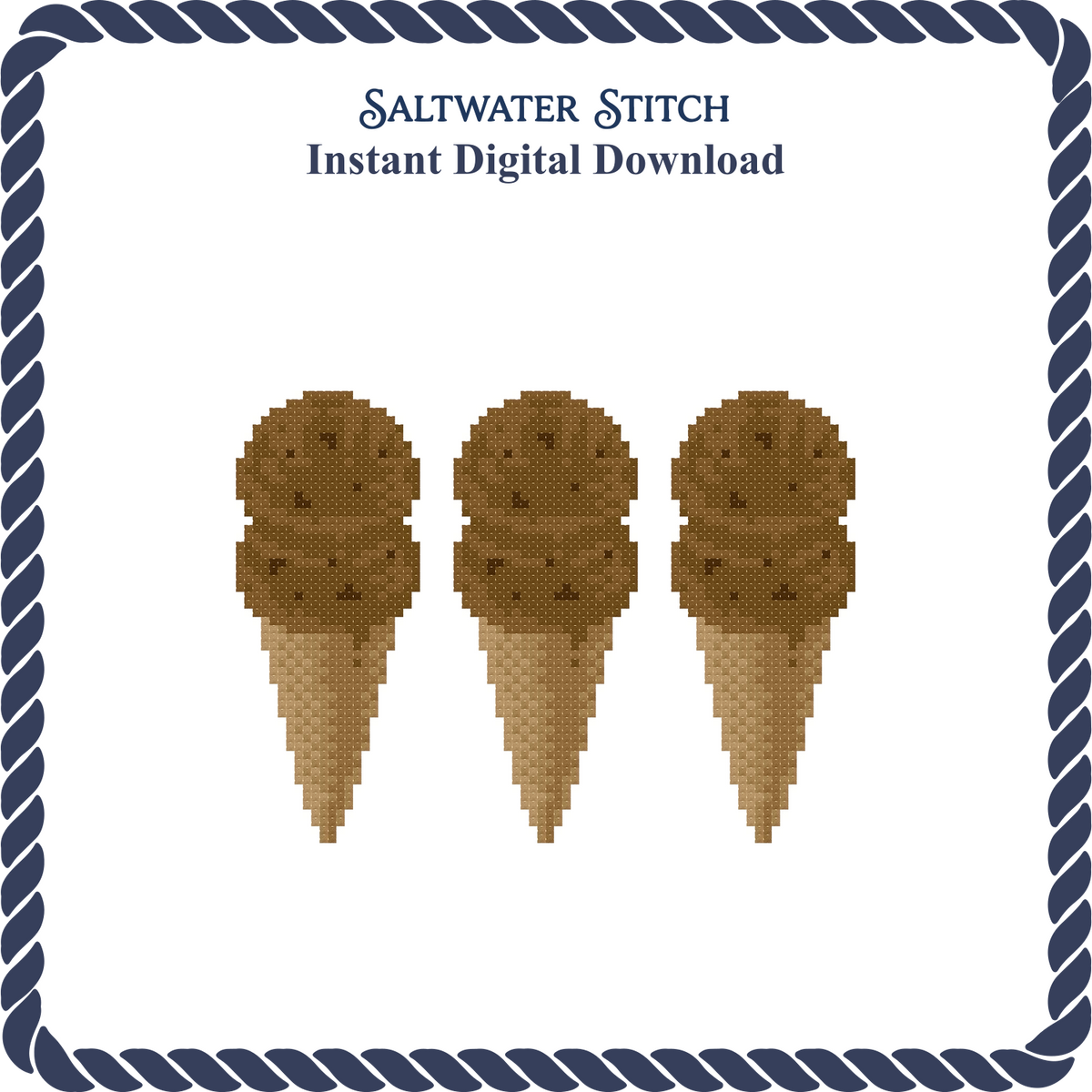 3 Cones Choco Chip
