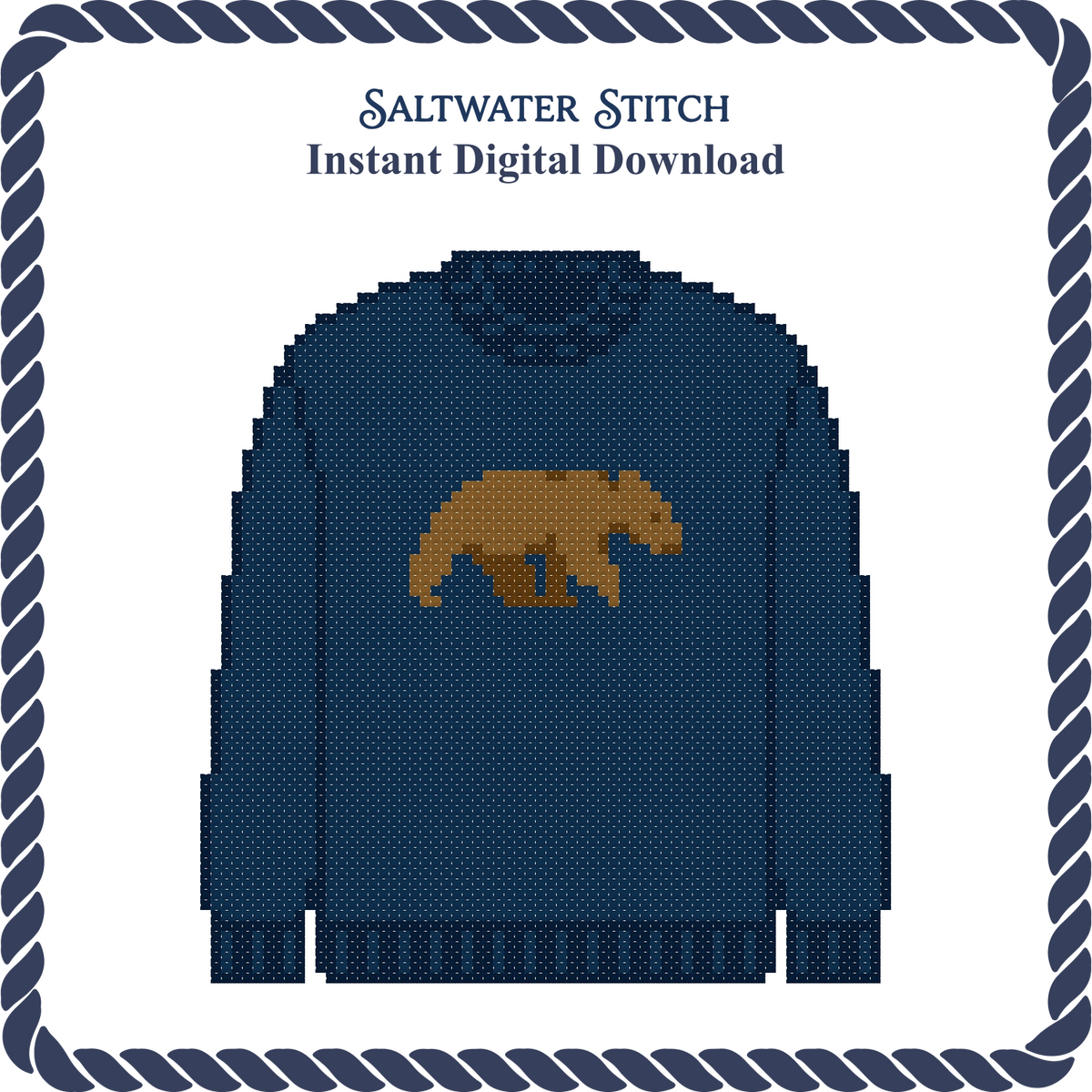 Bear Sweater (Navy)
