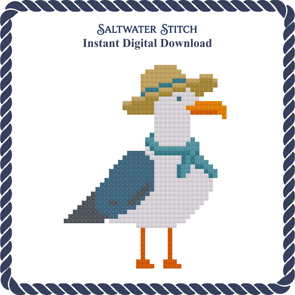 Seagull with Hat and Scarf