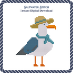Seagull with Hat and Scarf