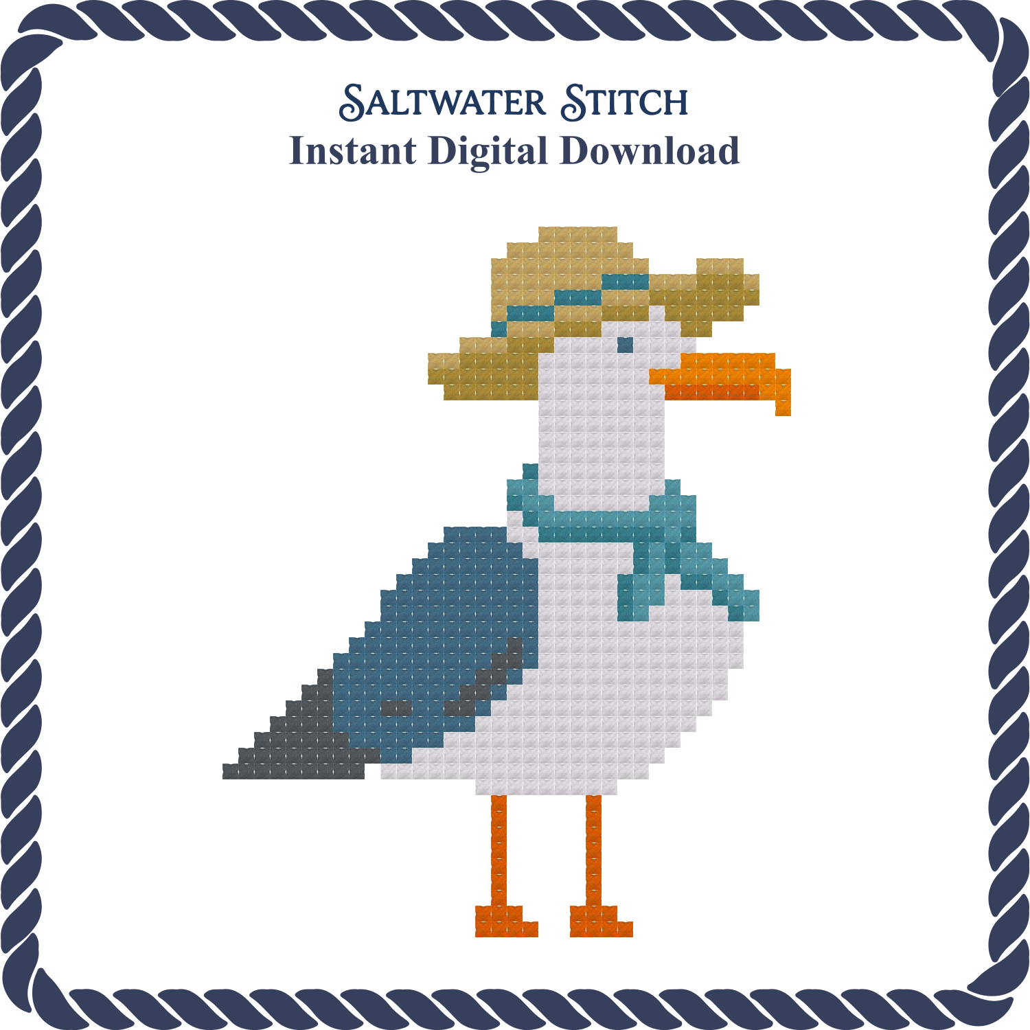 Seagull with Hat and Scarf