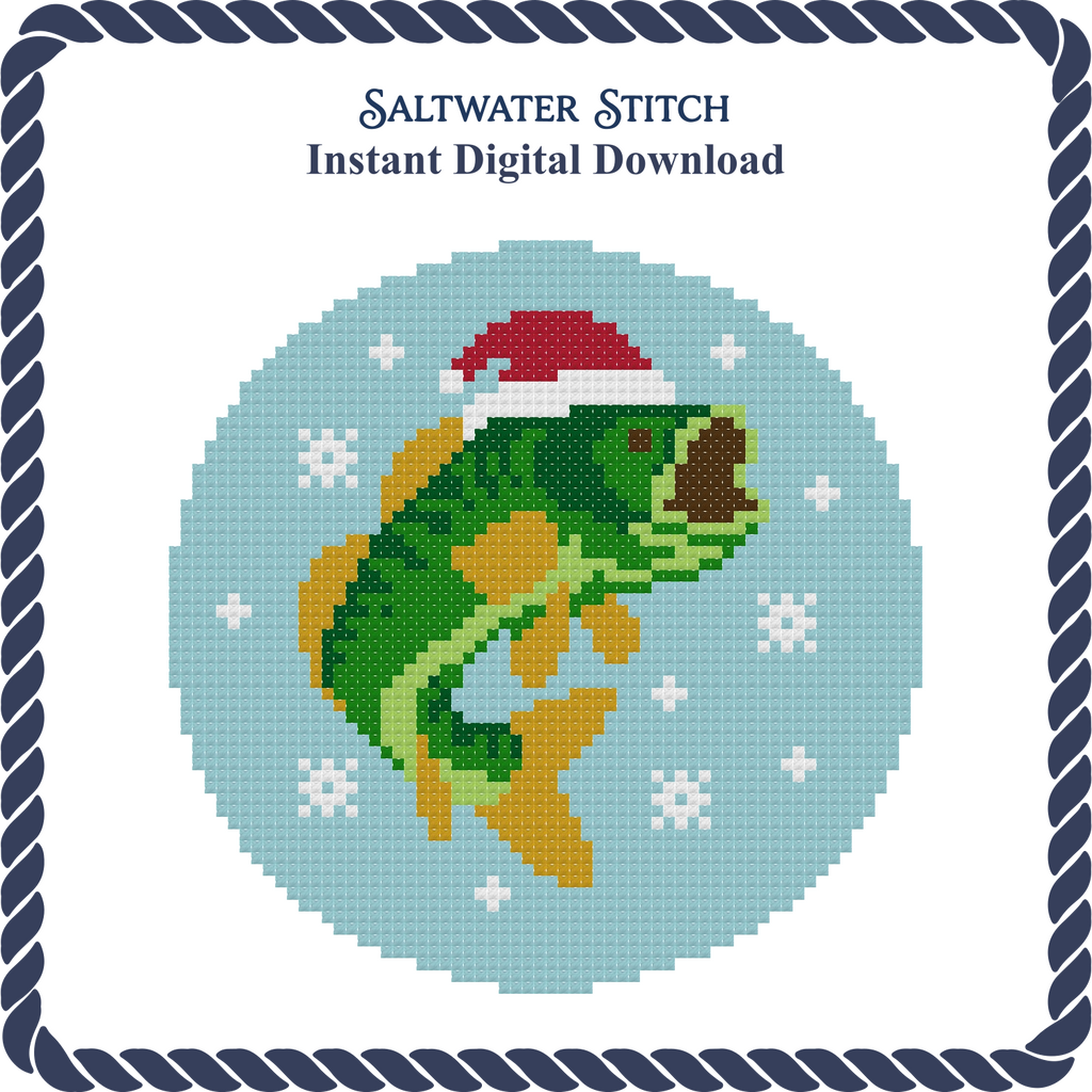 Jumping Bass Christmas Ornament