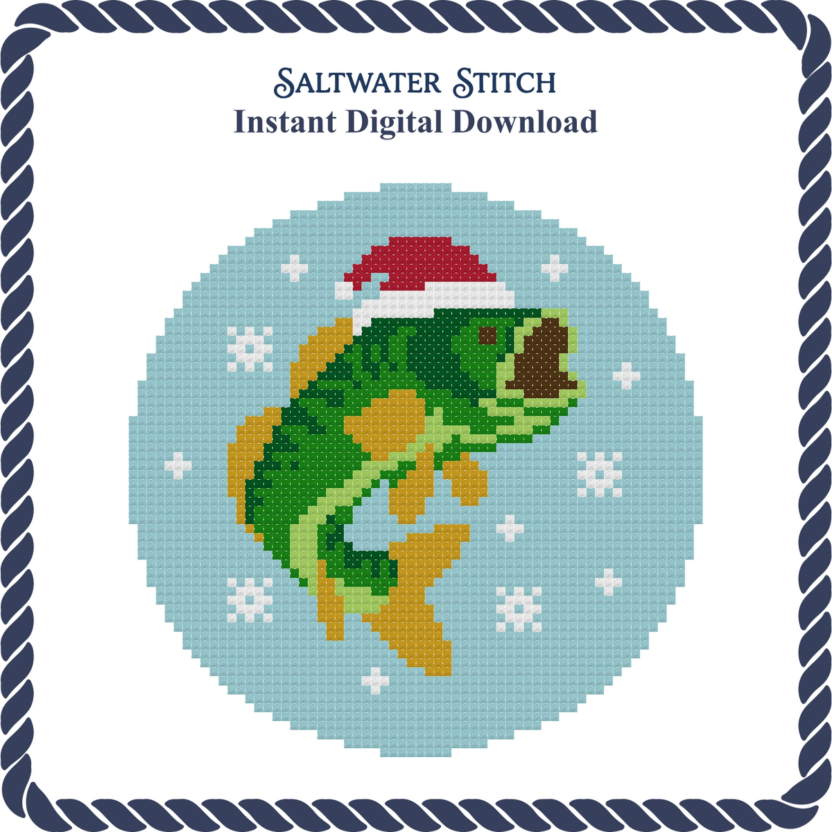 Jumping Bass Christmas Ornament