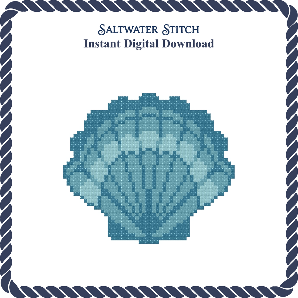 Blue Scallop Shell