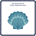 Blue Scallop Shell