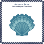 Blue Scallop Shell